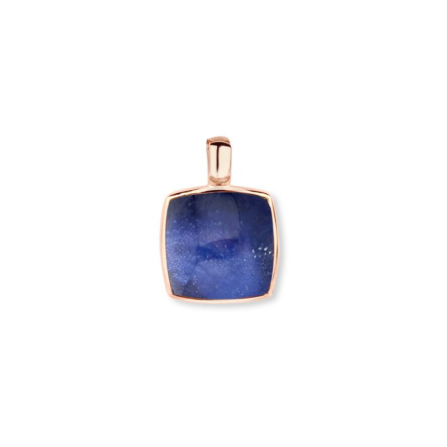 Achat Pendentif One More Pantelleria en or rose, quartz et sodalite