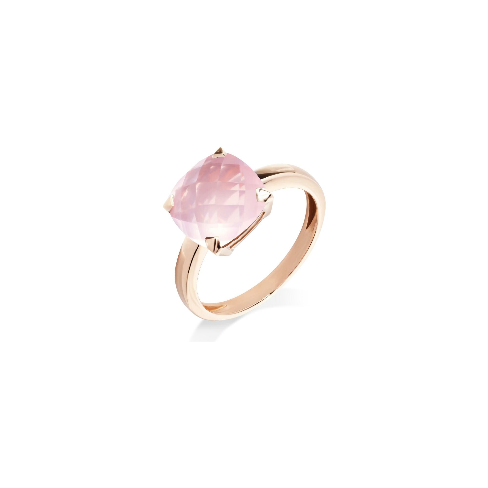 Achat Bague Cesare Pompanon Poppy Blue petit modèle en or rose et quartz rose