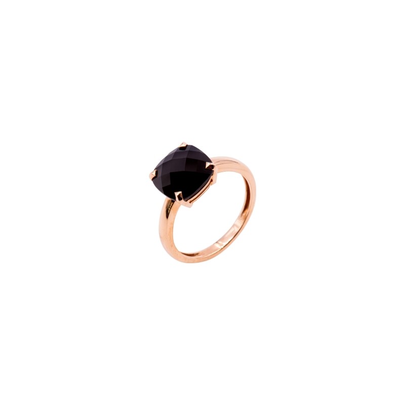 Achat Bague Cesare Pompanon Poppy Blue petit modèle en or rose et spinelle noire