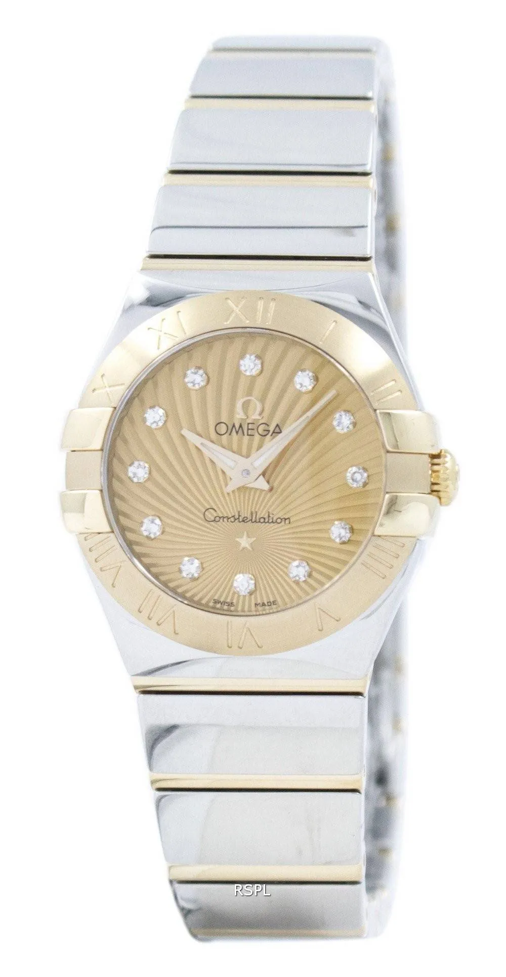 Montre Omega Constellation Quartz diamant Accent 123.20.24.60.58.002 féminin