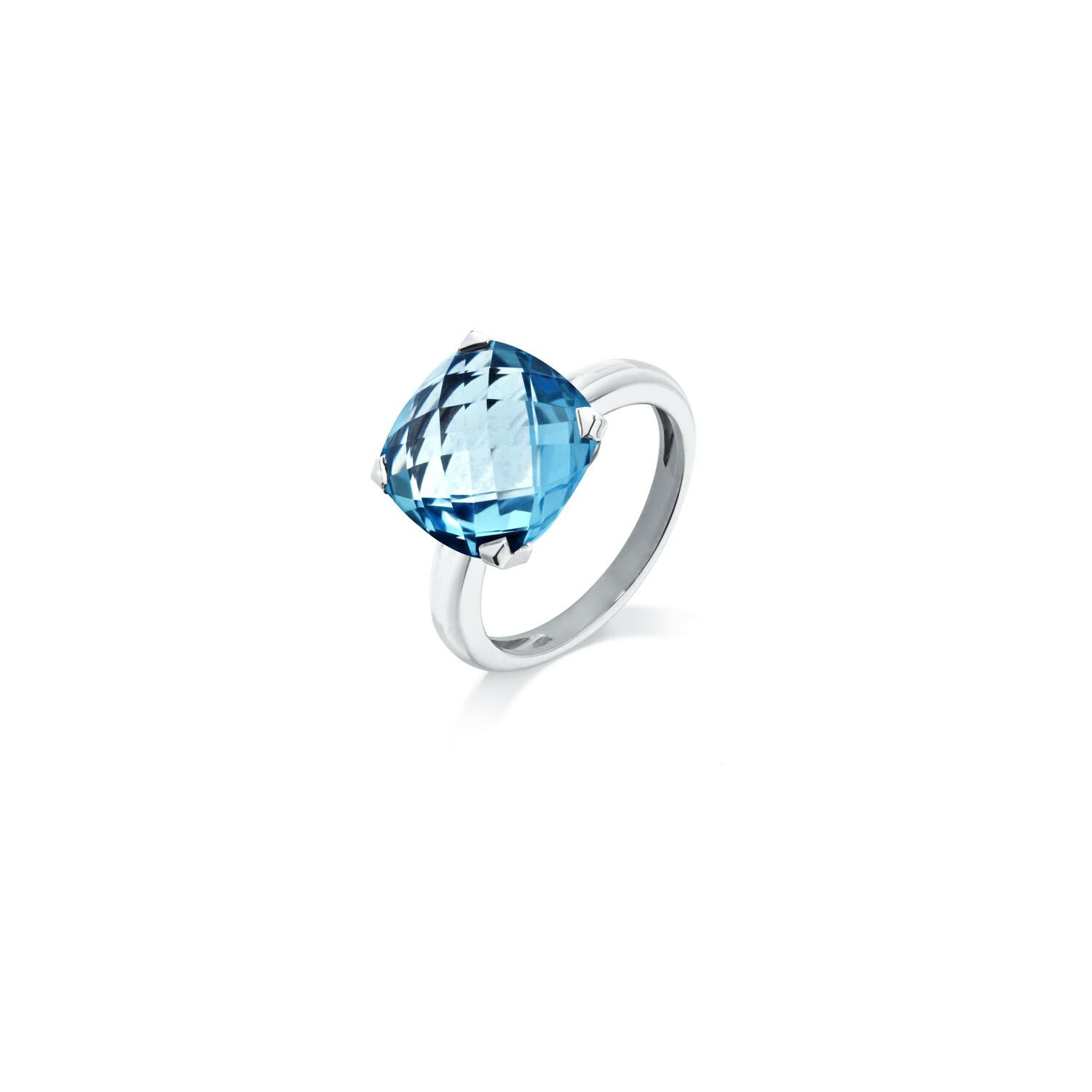 Achat Bague Cesare Pompanon Poppy Blue en or blanc et topaze