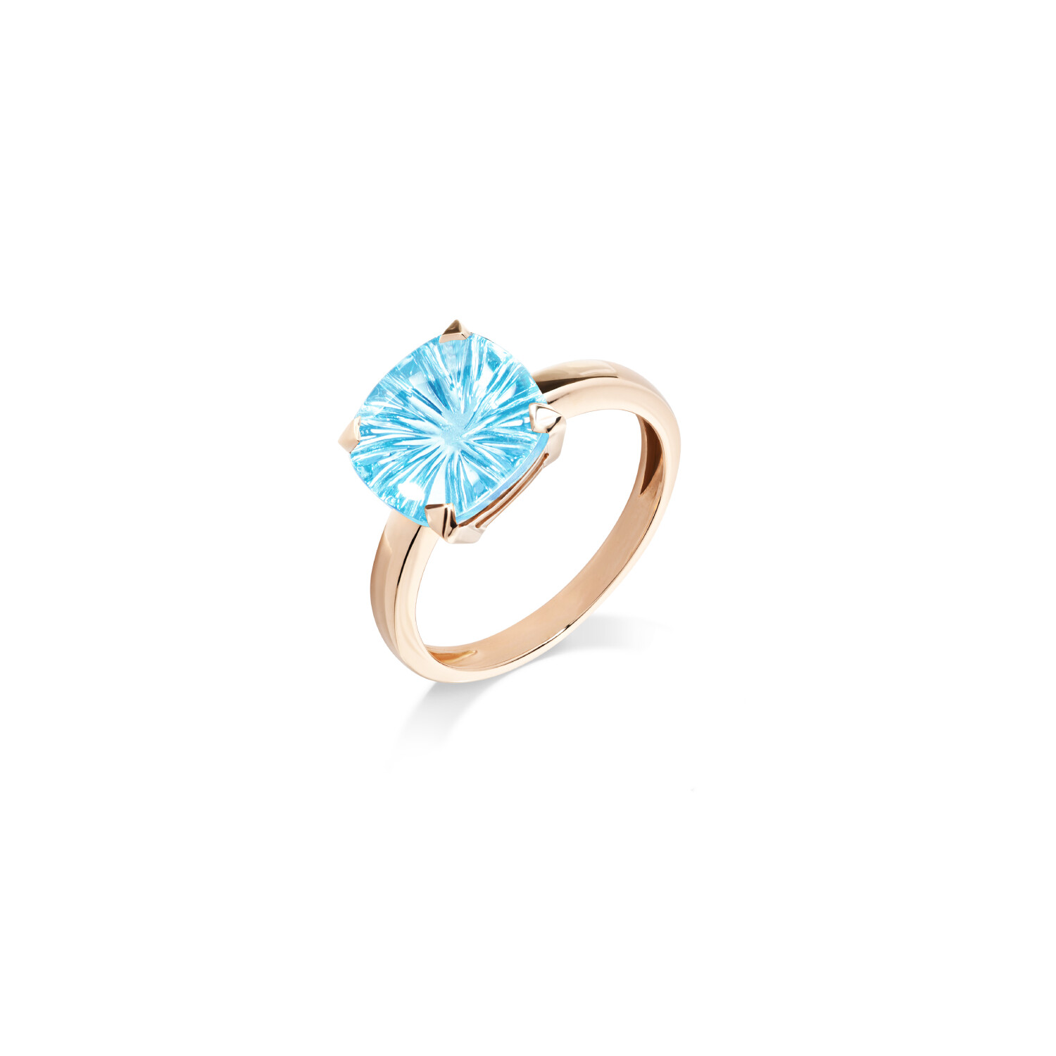 Achat Bague Cesare Pompanon Poppy Blue en or rose et topaze bleue