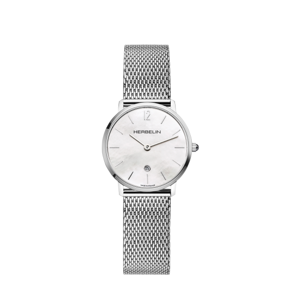 Montre Femme HERBELIN City Nacre Blanc Acier Milanais - 16915AP19B