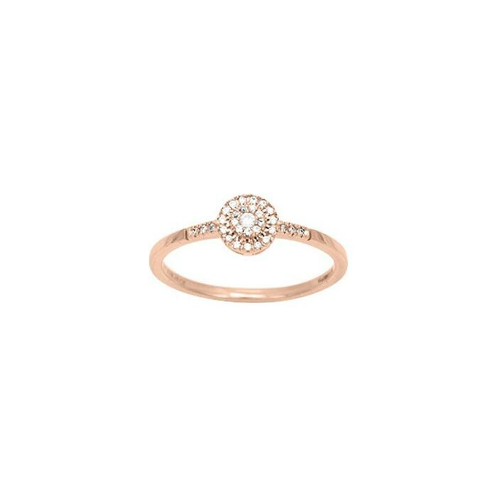 Achat Bague en or rose et diamant, 0.10ct