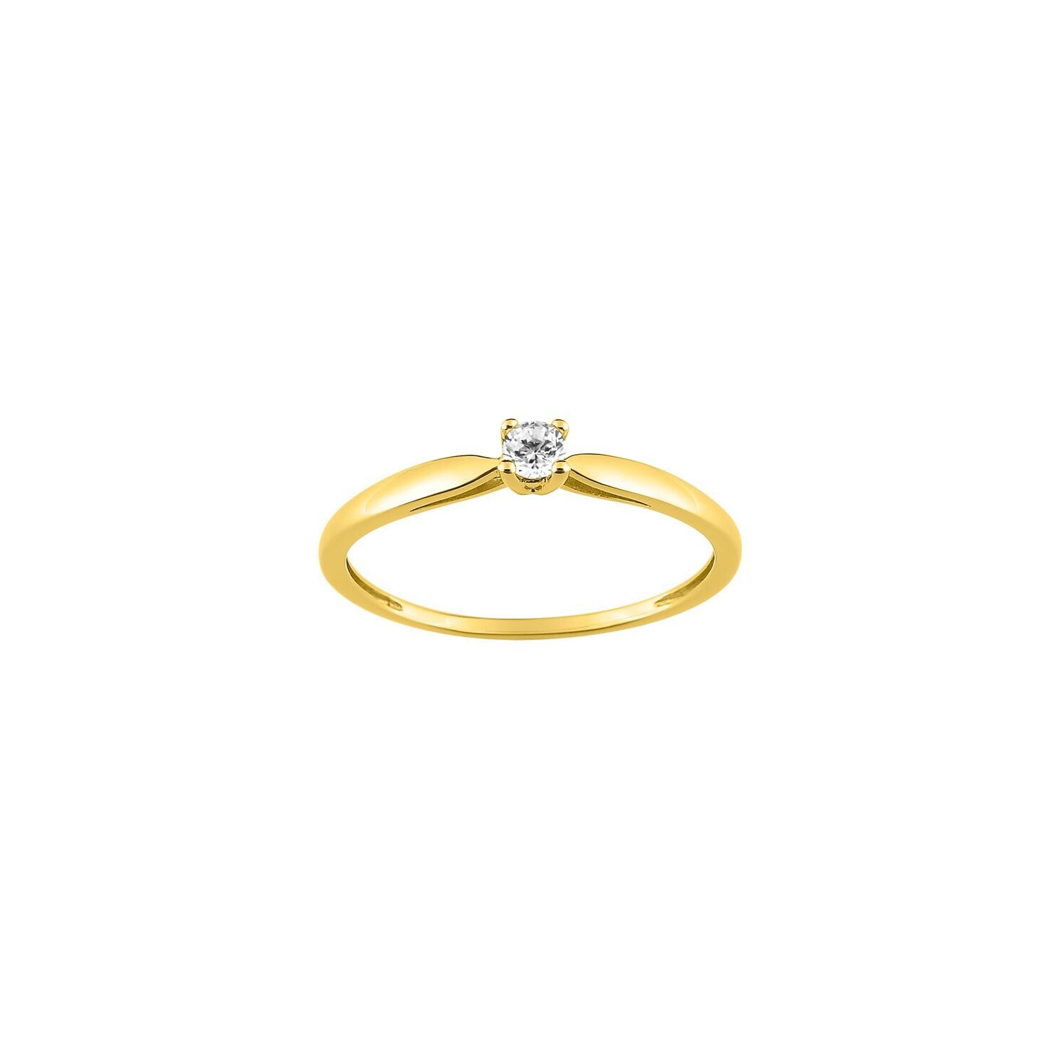 Achat Solitaire en or jaune et diamant 0.10ct