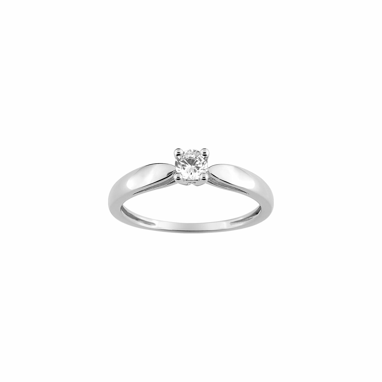 Achat Solitaire en or blanc et diamant 0.20ct