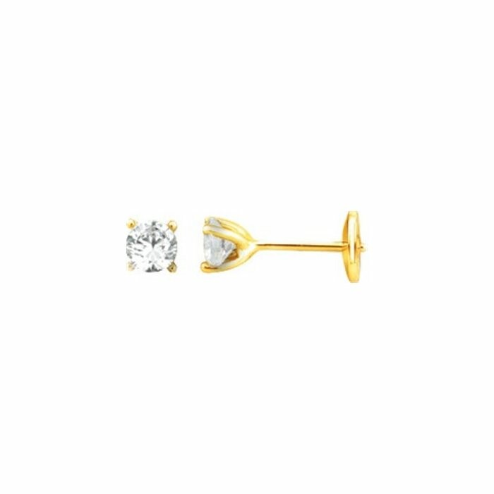 Achat Puce d'oreille en or jaune et diamants de 0.6ct