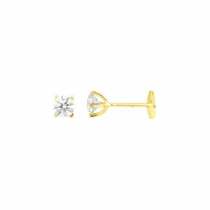 Achat Puce d'oreille en or jaune et diamants de 0.8ct
