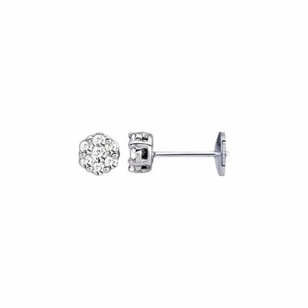 Achat Boucles d'oreilles en or blanc et diamant de 0.50ct