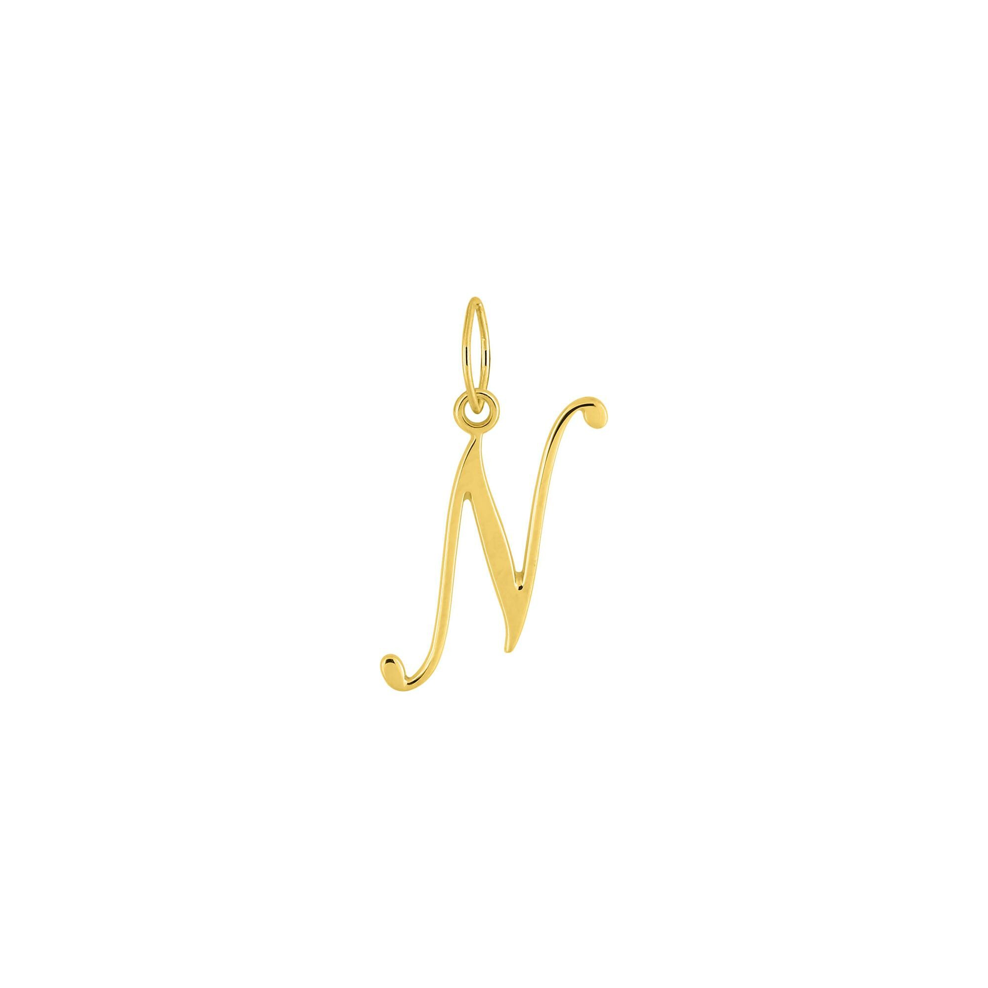 Achat Pendentif initiale lettre N en or jaune