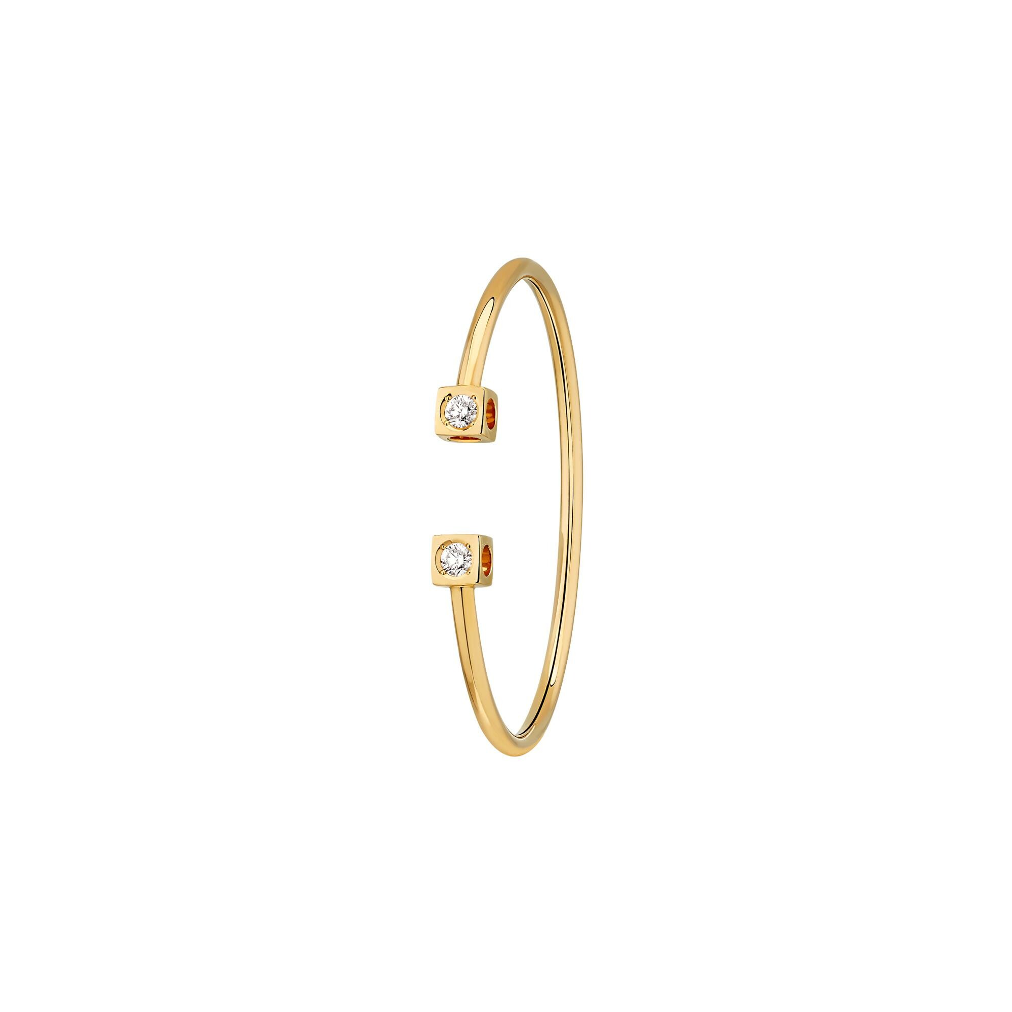 Achat Bracelet dinh van Le Cube Diamant GM en or jaune et diamants