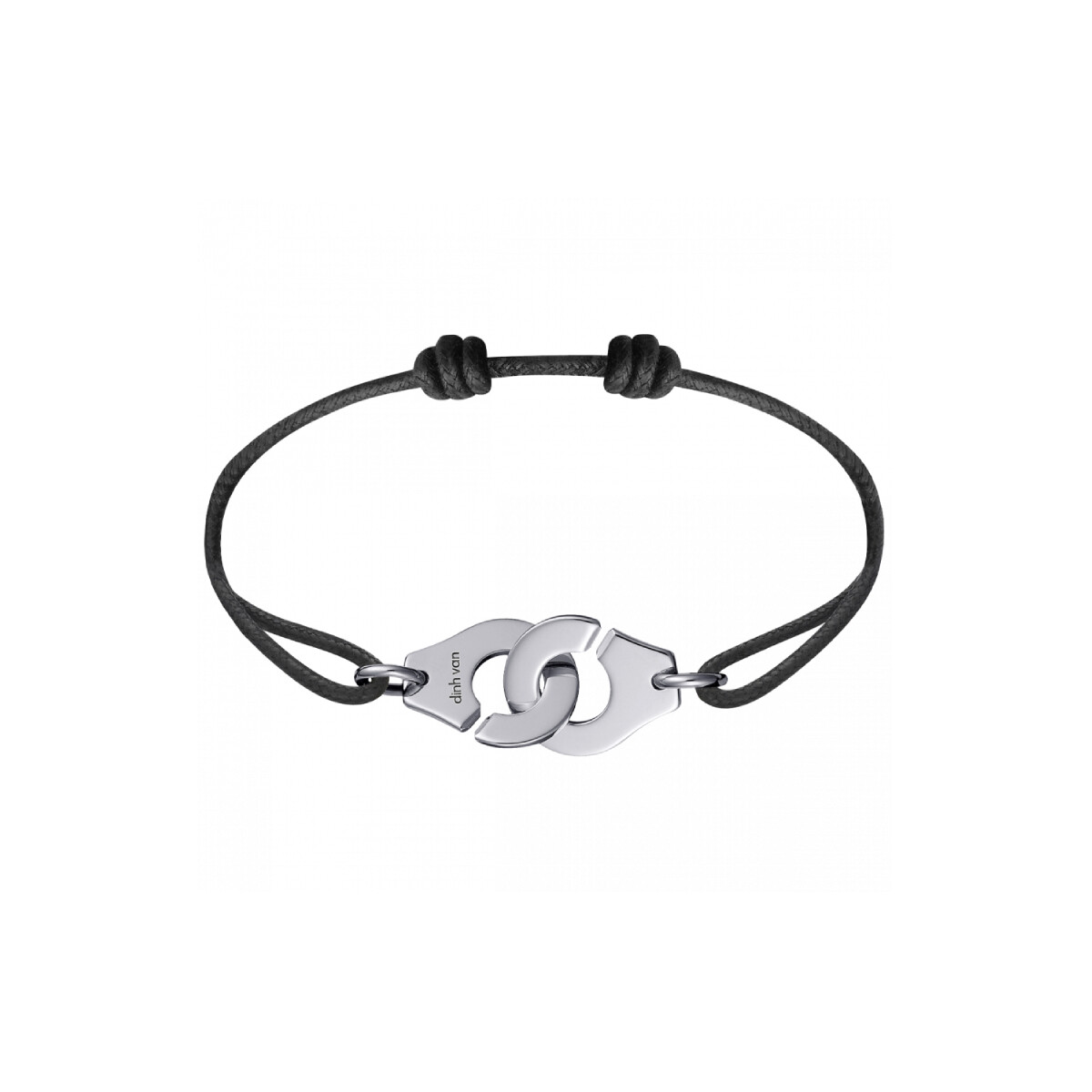 Achat Bracelet sur cordon Menottes dinh van R15 en platine et cordon