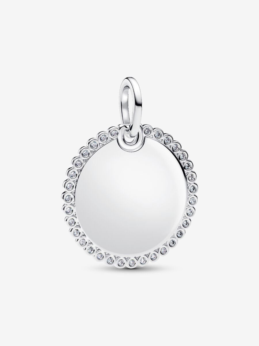 Pandora - Médaillon Rond Gravable Argent