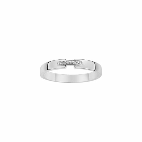 Achat Alliance contemporaine en or blanc et 6 diamants de 0.02ct