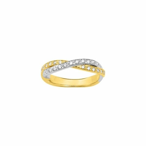 Achat Bague en or jaune, or blanc et diamants de 0.243ct