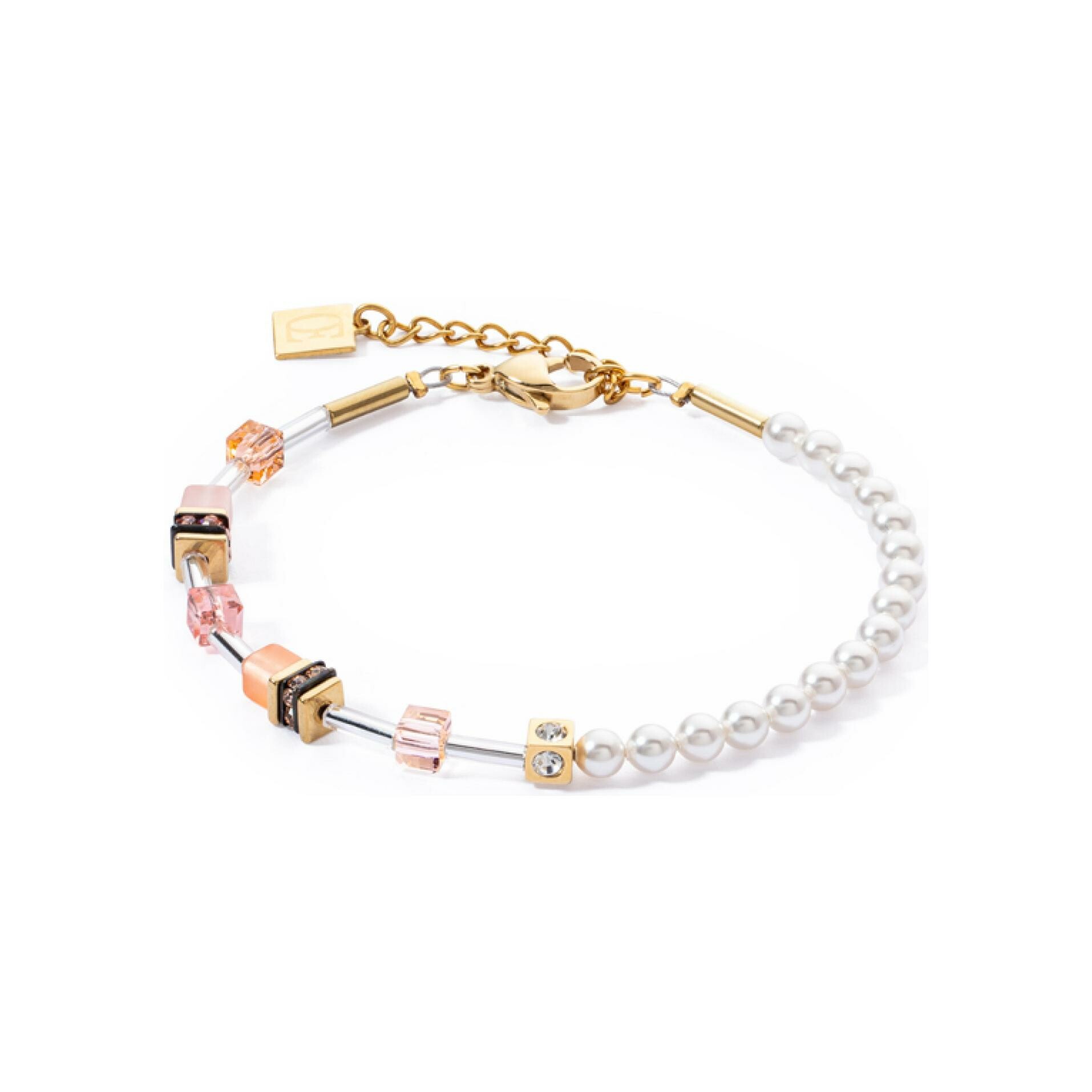 Achat Bracelet Coeur de Lion en métal doré, cristaux, strass et polaris