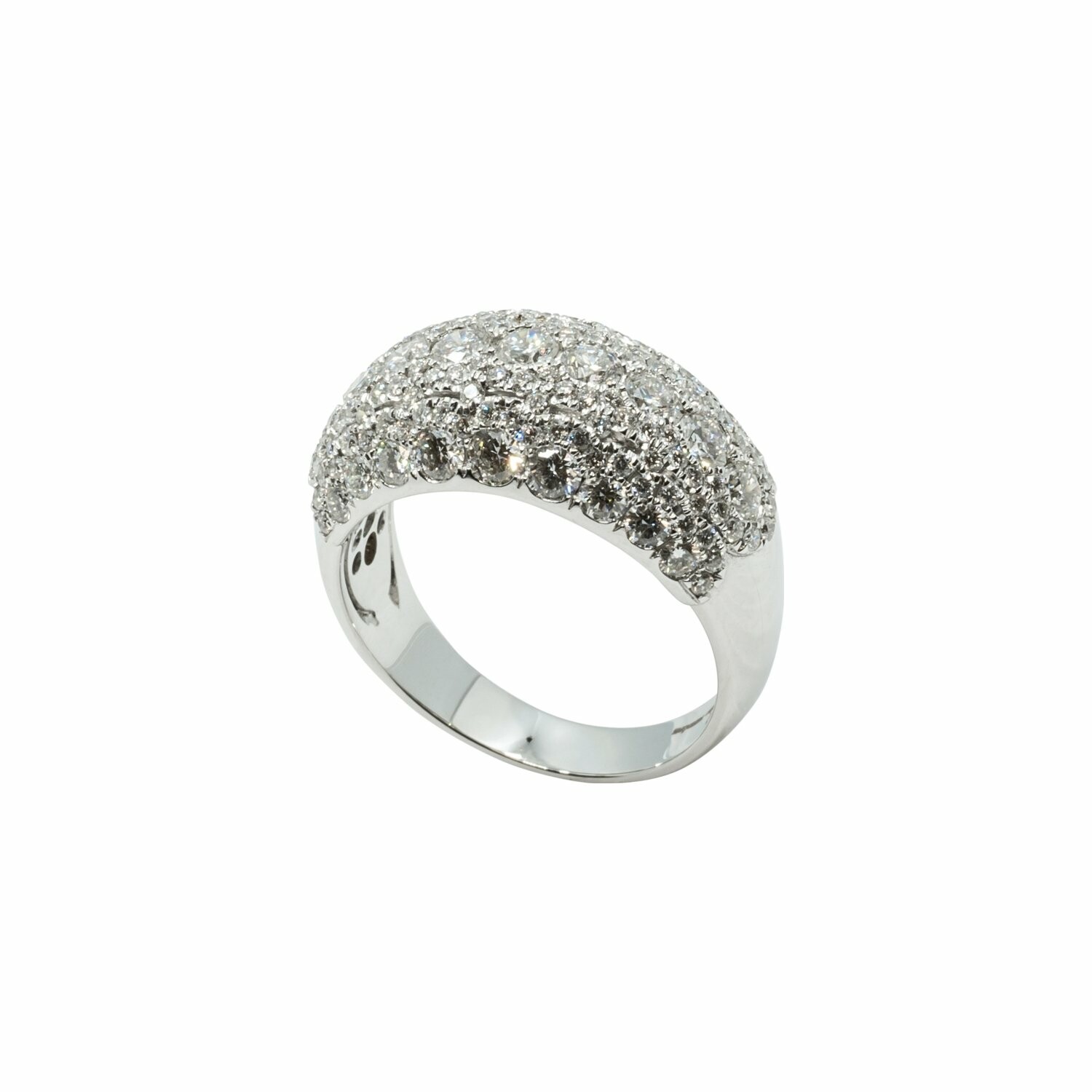 Achat Bague jonc en or blanc et diamant