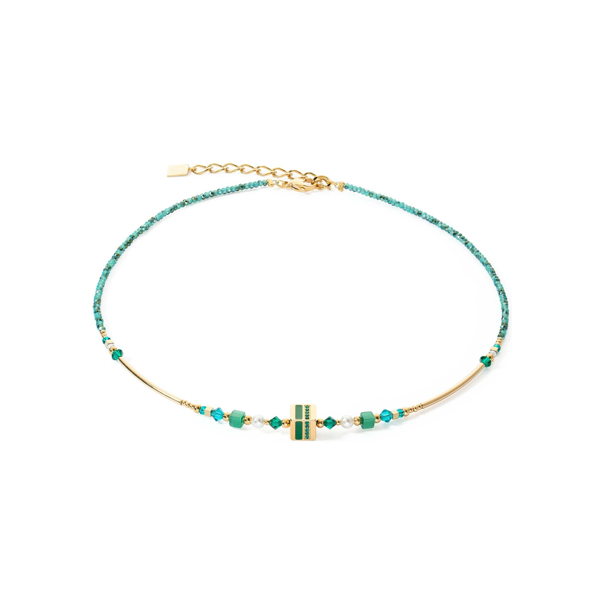 Achat Collier Cœur de lion en métal doré, cristaux, verre et polaris