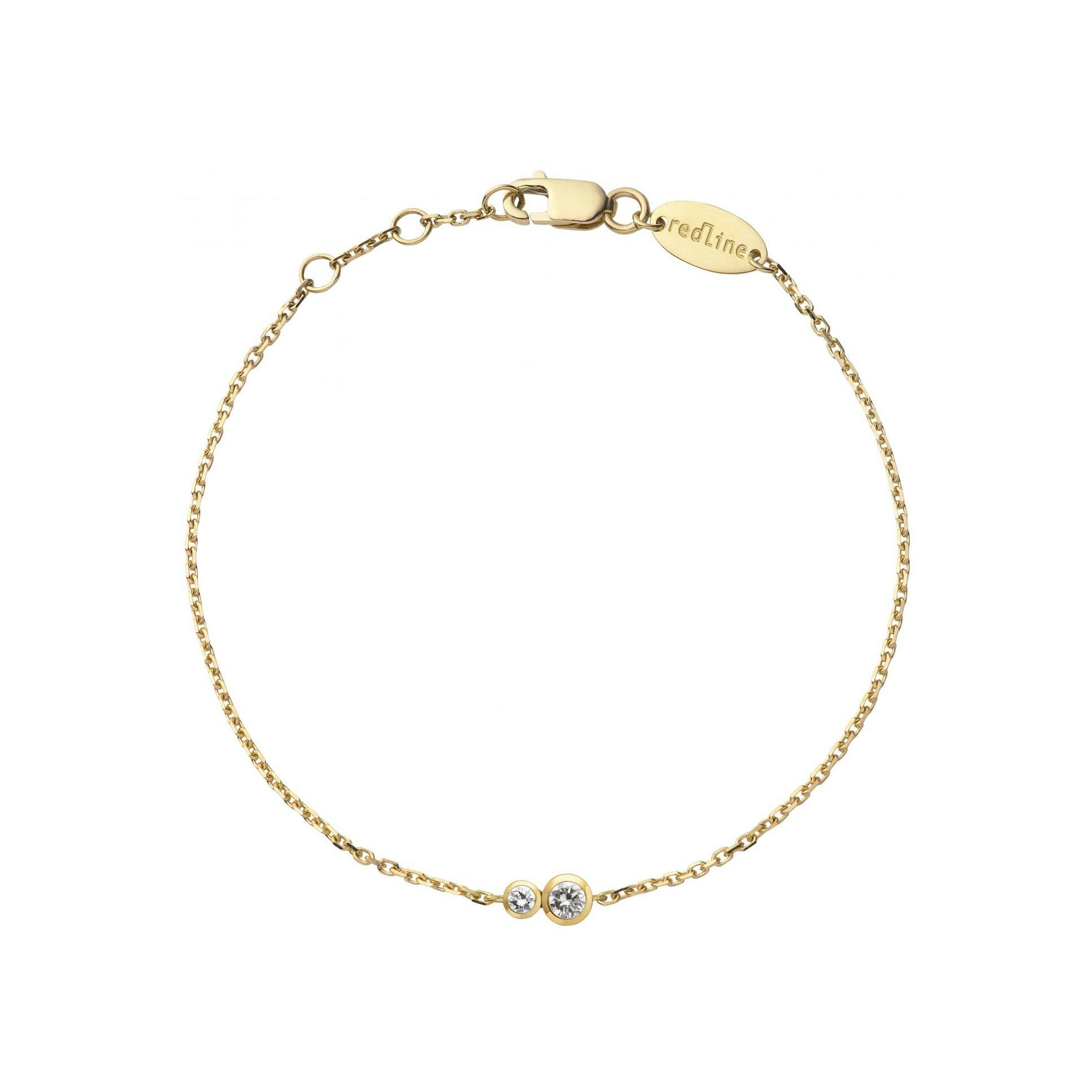 Bracelet RedLine Infinite avec diamants 0.15ct en serti clos, or jaune