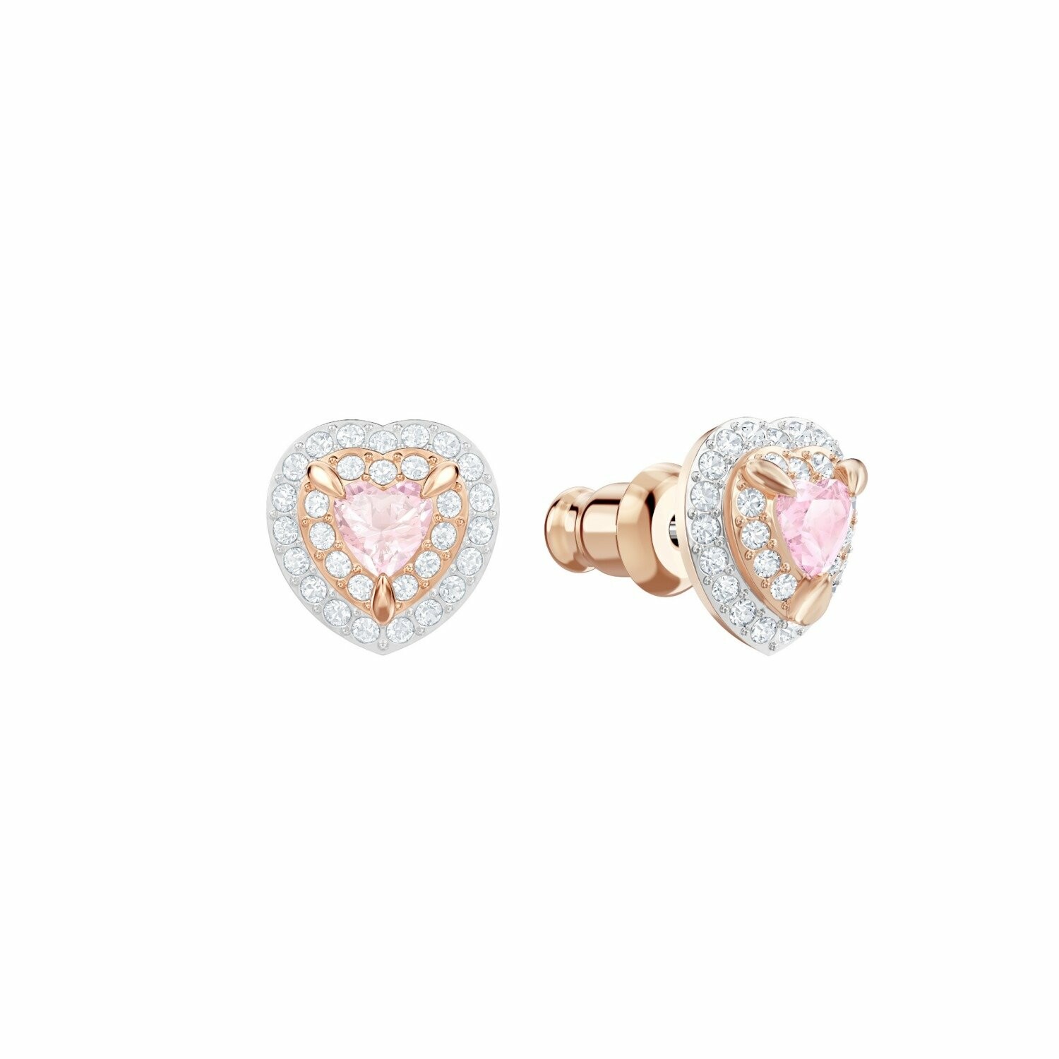 Achat Boucles d'oreilles Swarovski One en cristaux Swarovski et métal doré rose