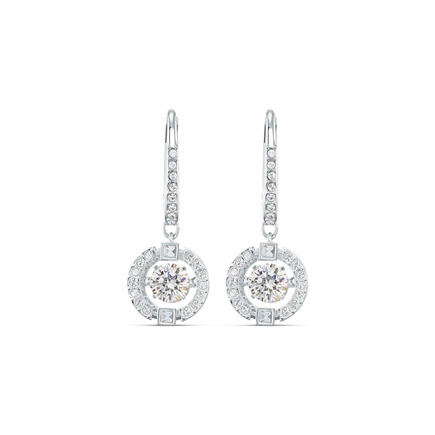 Achat Boucles d'oreilles Swarovski Sparkling Dance en métal rhodié et cristaux Swarovski