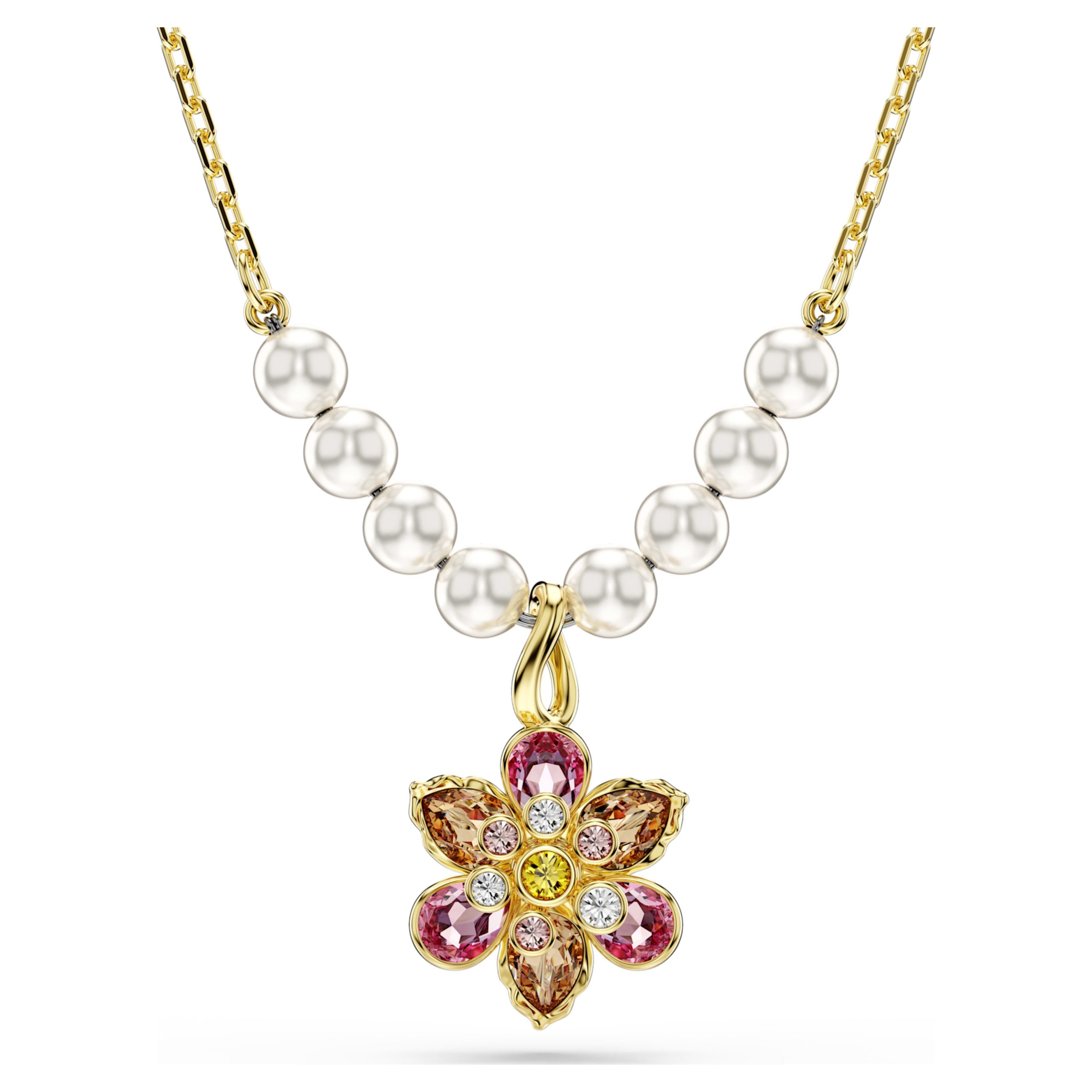 Pendentif Idyllia perles et fleur multicolore – Swarovski