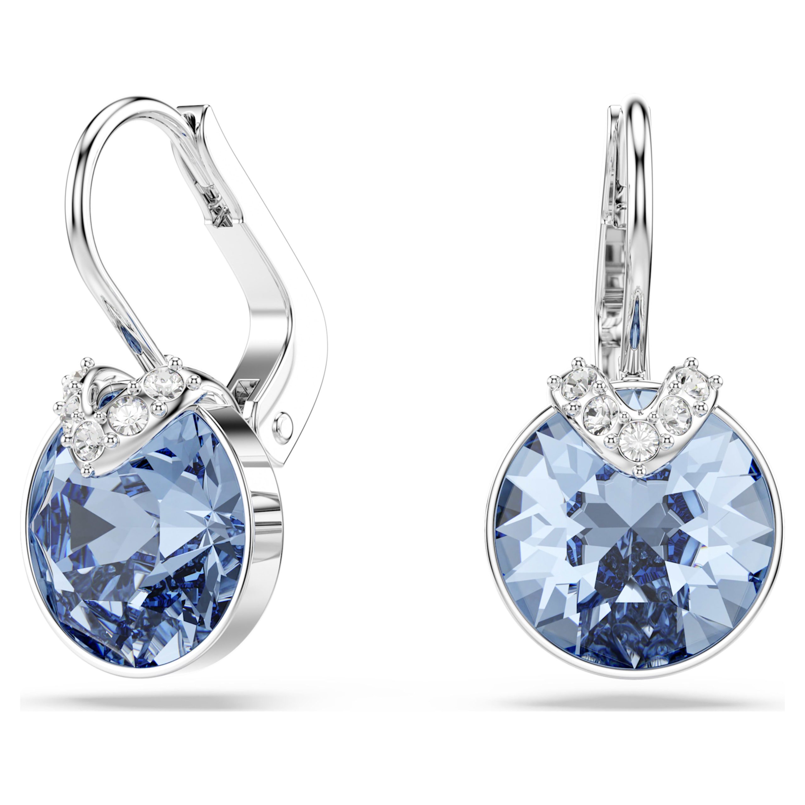 Pendants d’oreilles Bella V bleu clair – Swarovski