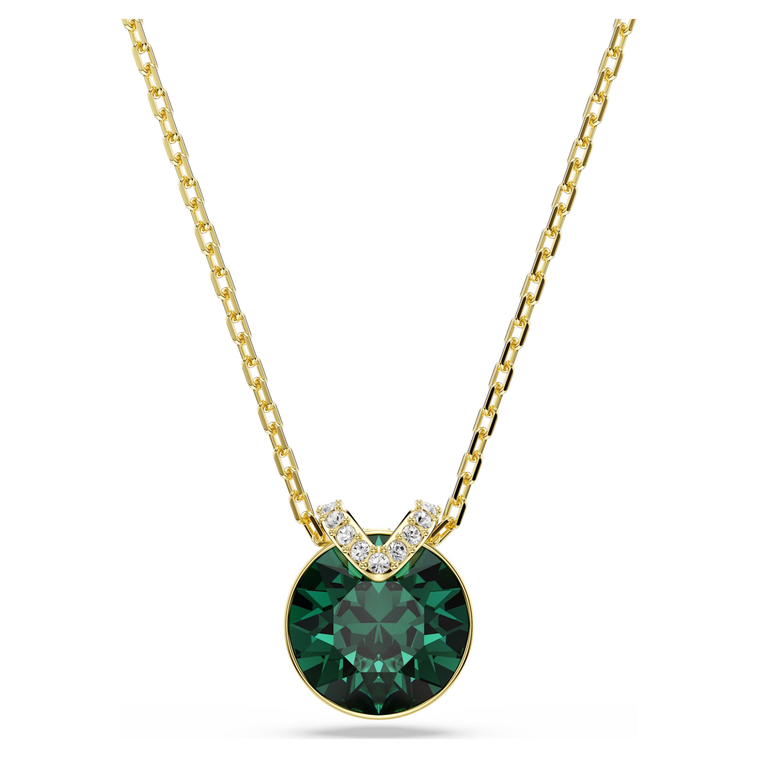 Pendentif Bella V vert doré – Swarovski