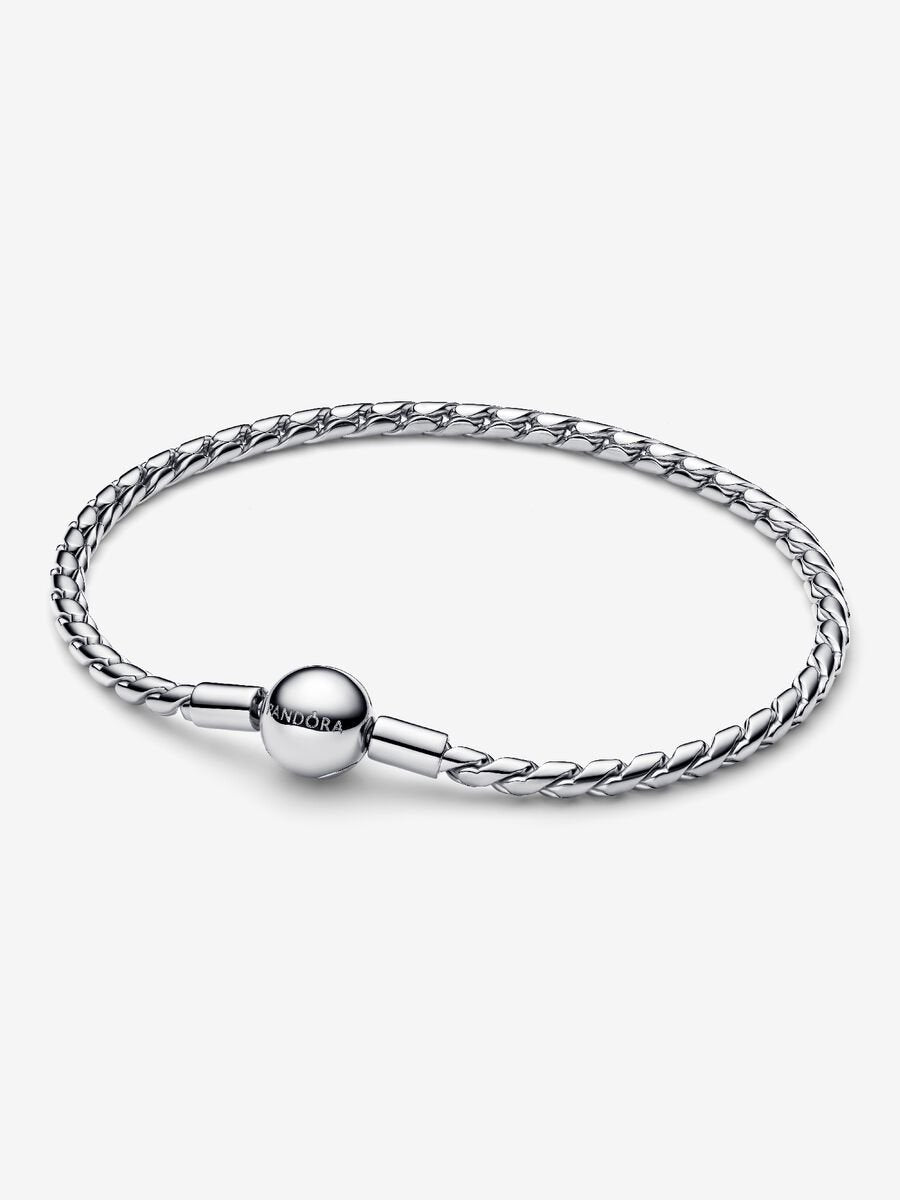 Pandora - Bracelet Maille Ailée Fermoir Rond Argent