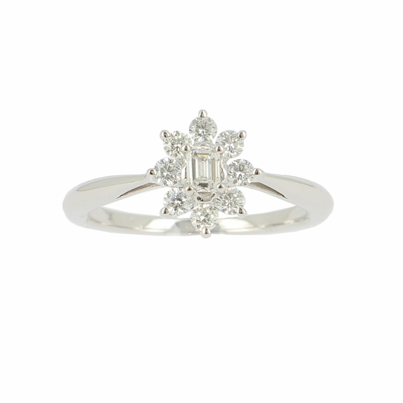 Achat Bague Marguerite en or blanc et diamants