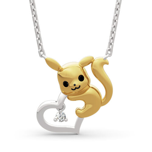 Jeulia Battement de cœur Collier Mignon Coeur Argent Sterling