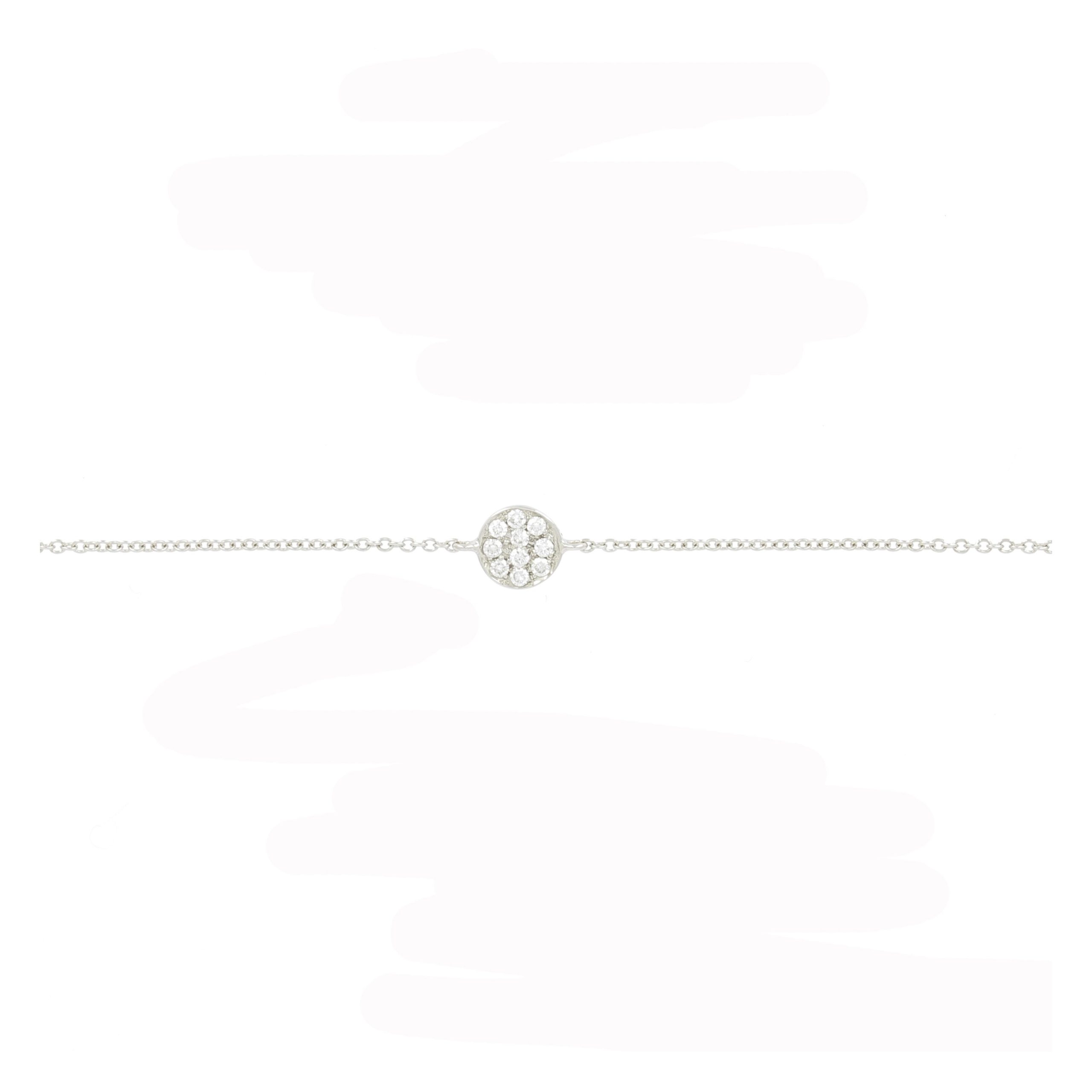 Achat Bracelet or blanc puce serti diamants