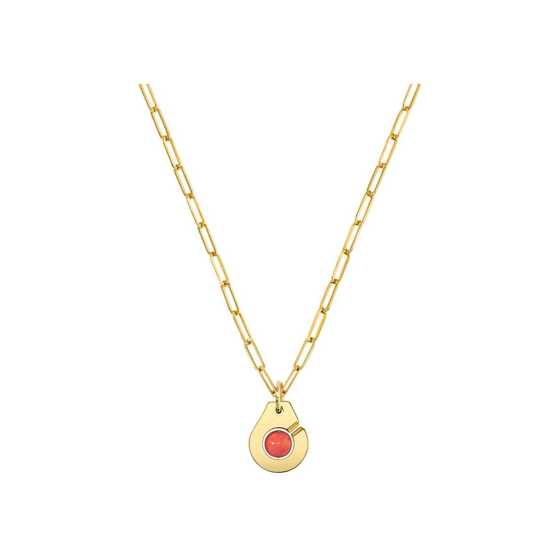 Achat Pendentif Menottes dinh van R10 en or jaune et corail, taille S