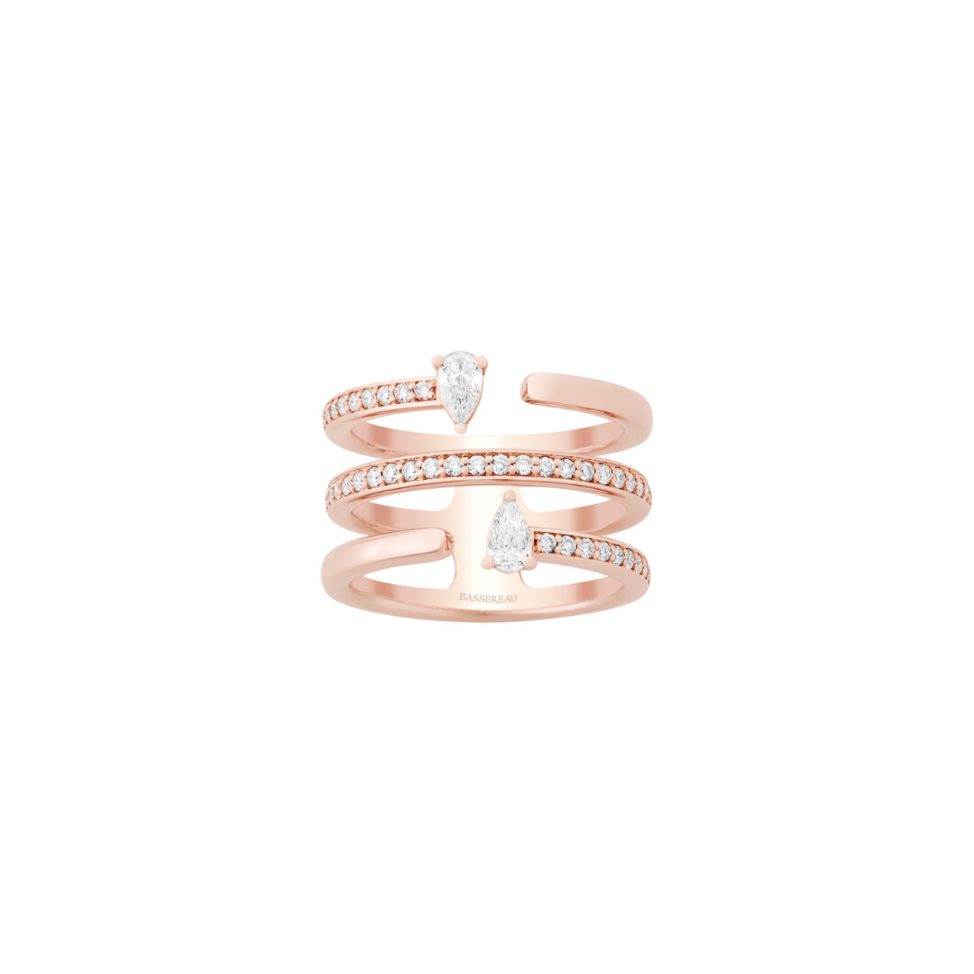 Bague Infini en or rose et diamants