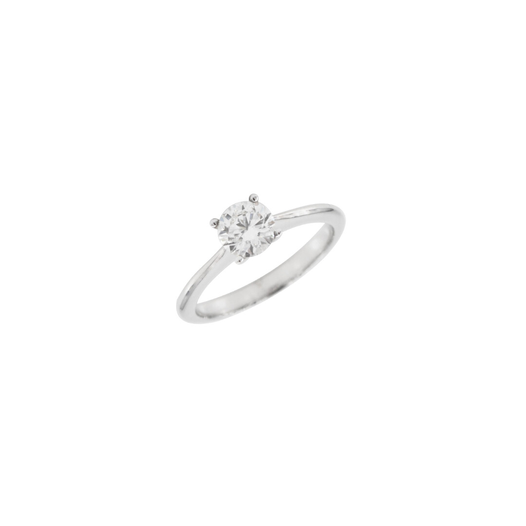 Solitaire diamant certifié sur or blanc