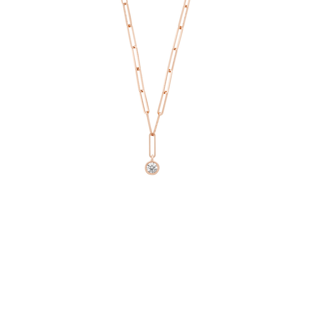 Collier Bulles diamant en or rose