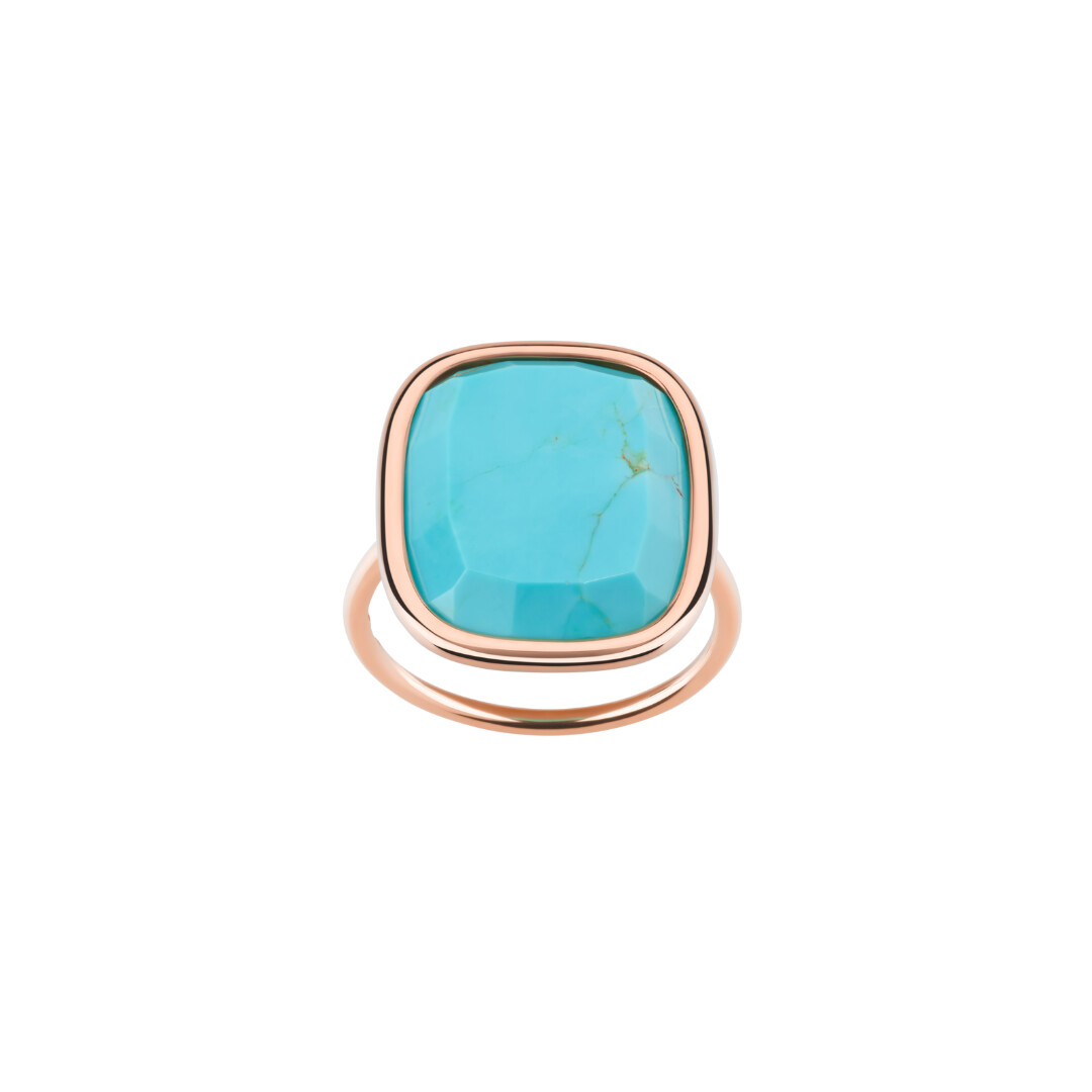 Bague Luna B en or rose et turquoise