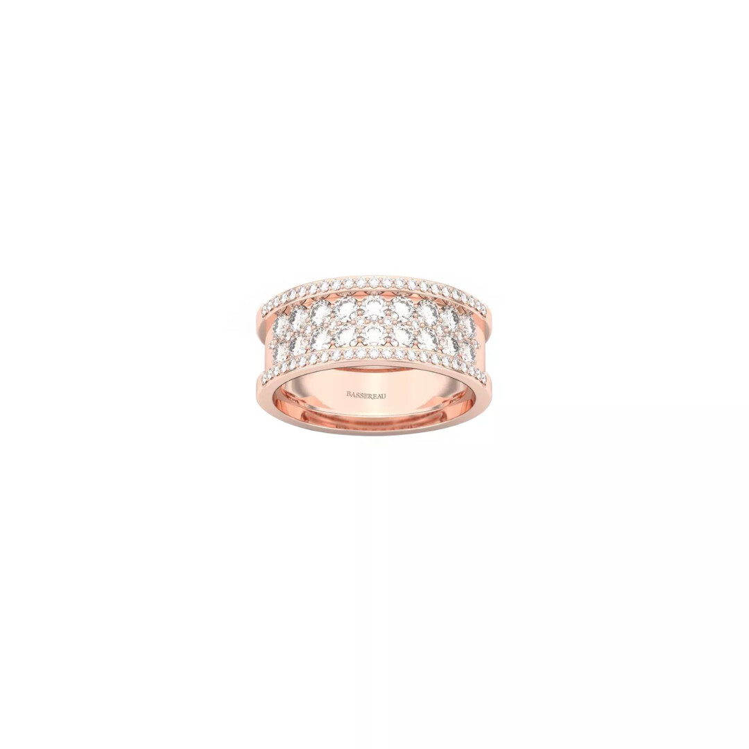 Bague 1897 en or rose et diamants