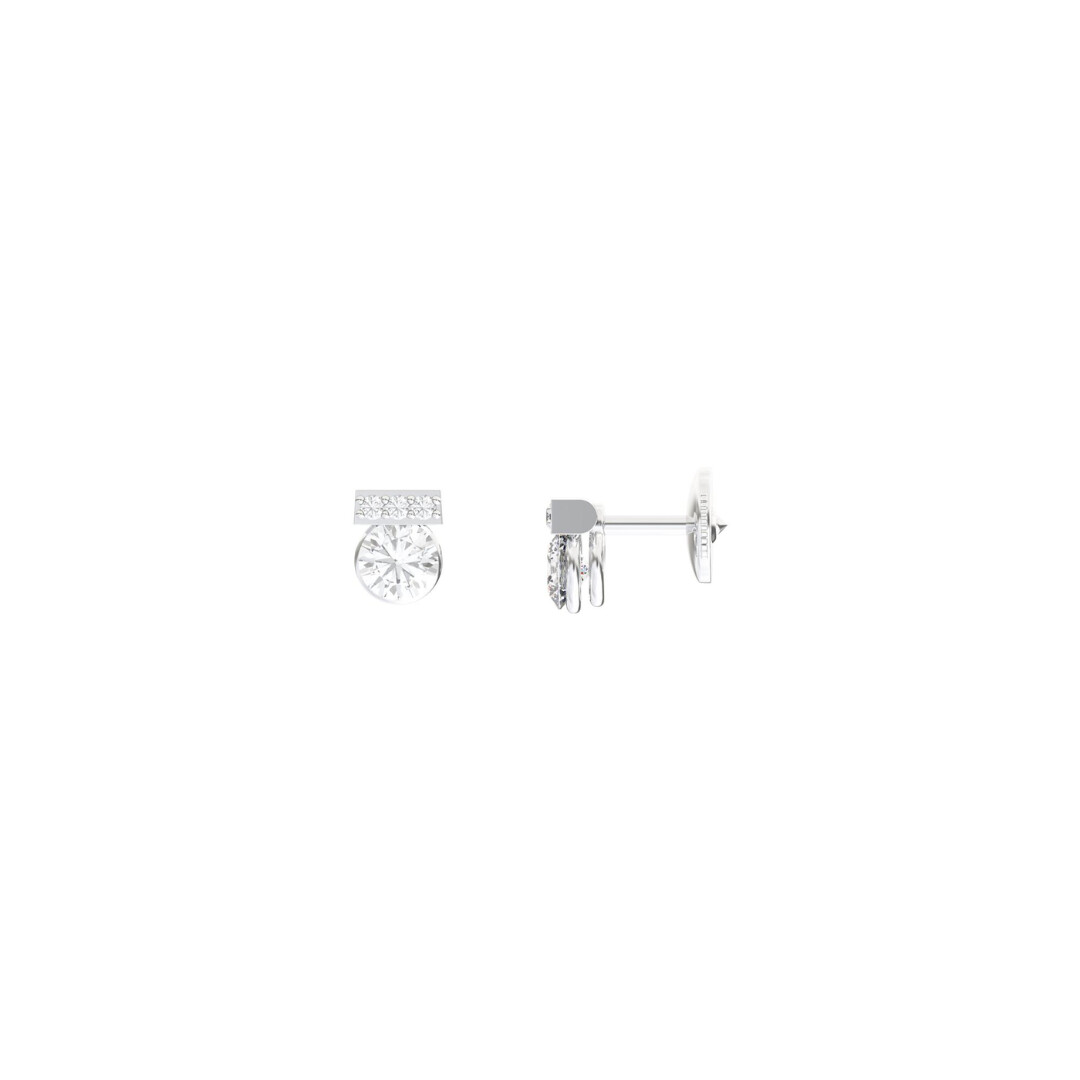 Boucles d'oreilles SoHo en or blanc et diamants