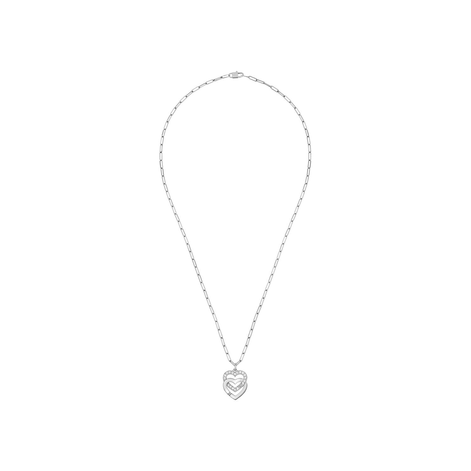 Achat Pendentif dinh van Double Coeurs R15 en or blanc et diamants