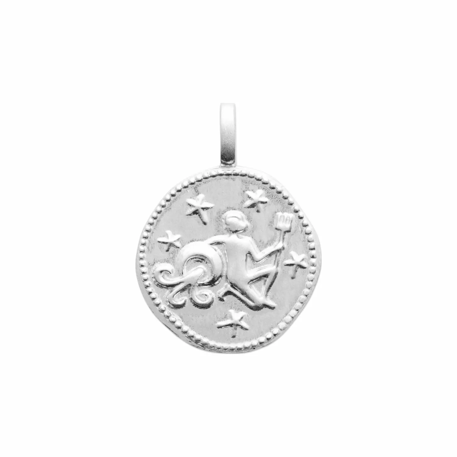 Achat Médaille du zodiaque "Verseau" en argent rhodié