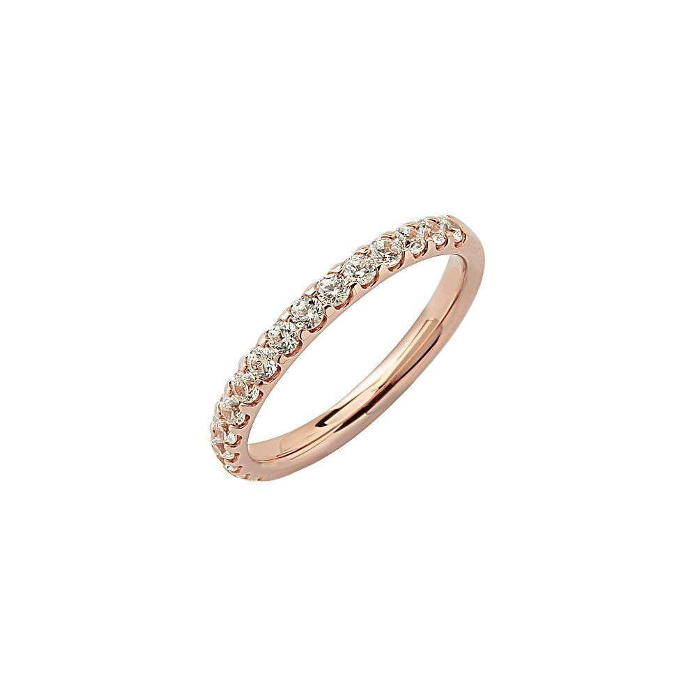 Achat Alliance demi-tour serti griffe en or rose et diamants de 0.50ct