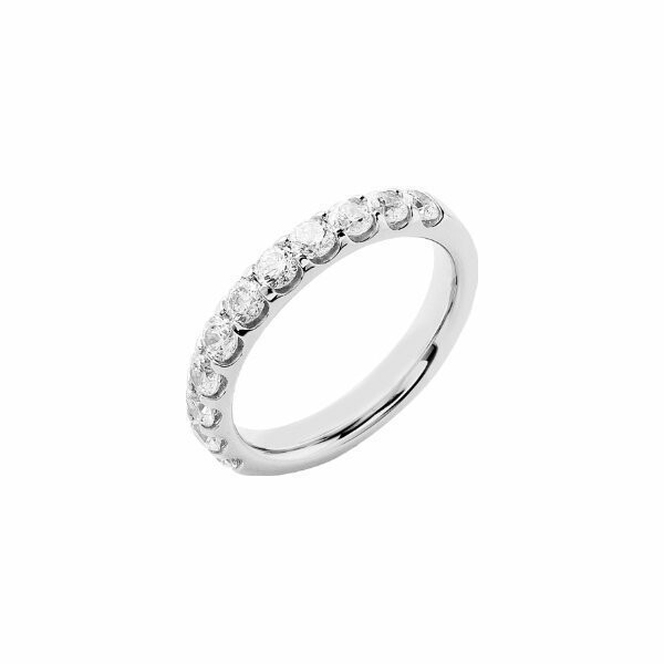 Achat Alliance demi tour serti griffe en or blanc et diamants de 1ct