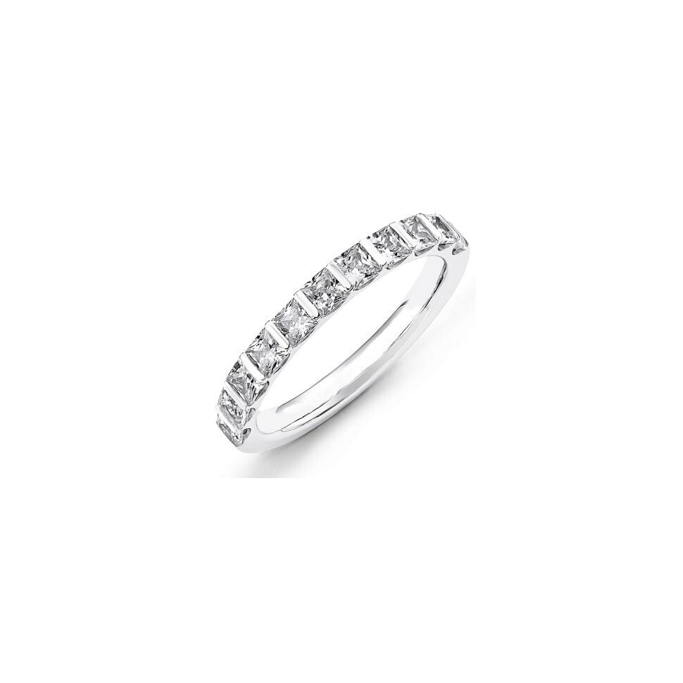 Achat Alliance demi-tour en or blanc et diamants de 0.88ct