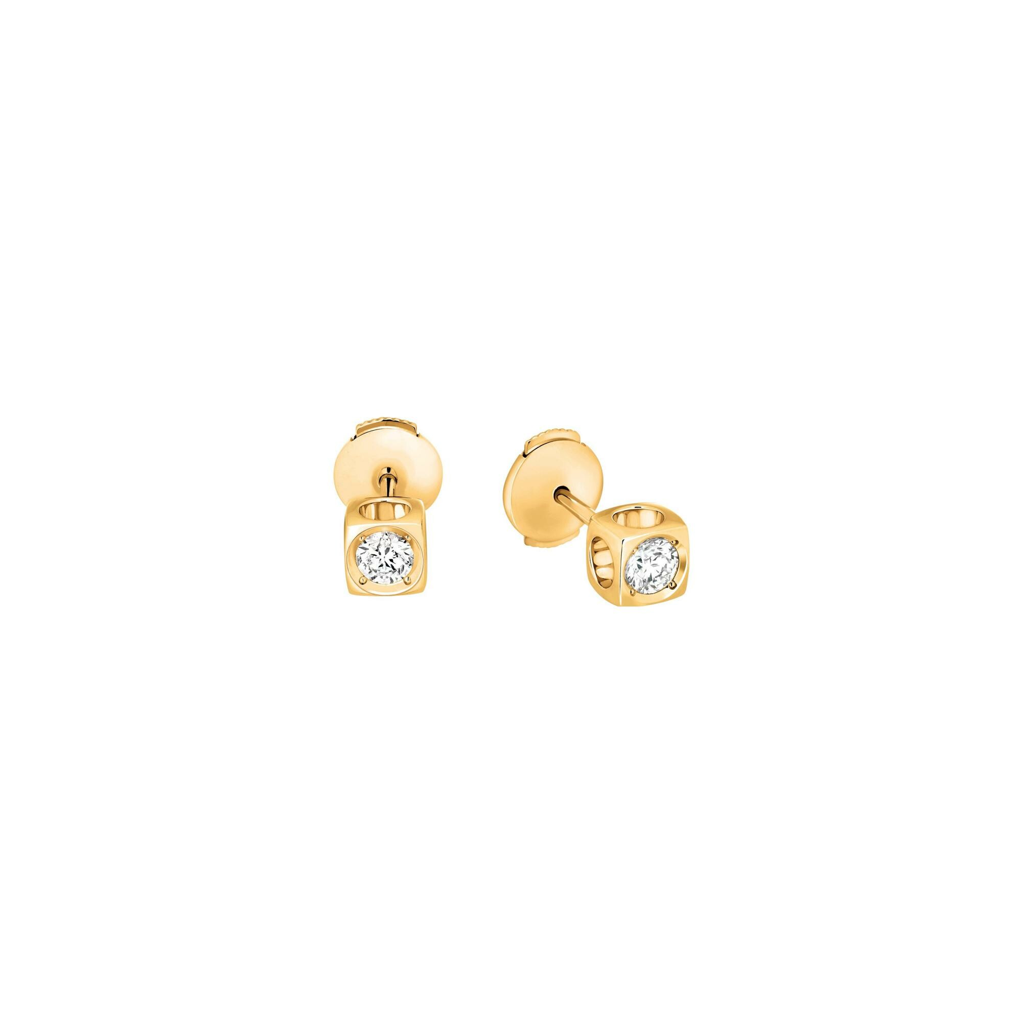 Achat Boucles d'oreilles Dinh Van Le Cube Diamant grand modèle en or jaune et diamants