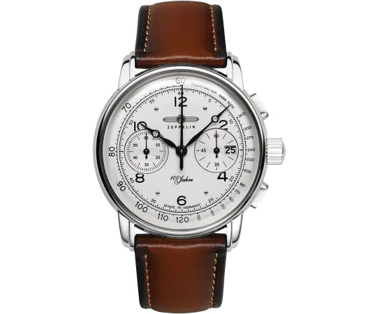 Zeppelin 8676-1 Chronographe Montre Homme 100 ans Zeppelin 42mm 5ATM