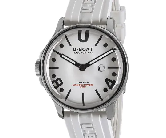 U-Boat 9542 Darkmoon White SS Montre Homme 44mm 5ATM