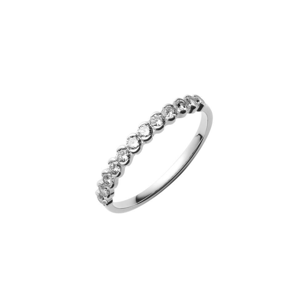 Achat Alliance demi-tour en or blanc et diamants de 0.50ct