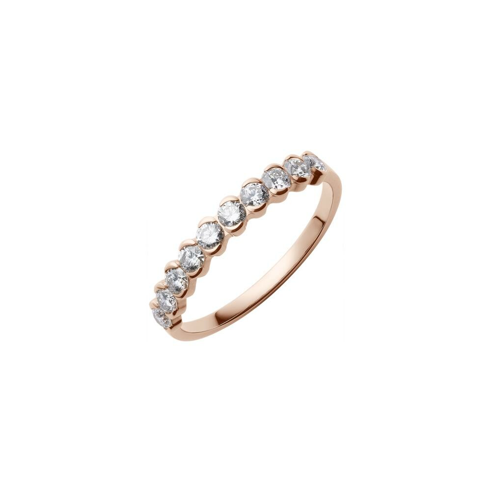 Achat Alliance demi-tour en or rose et diamants de 0.75ct