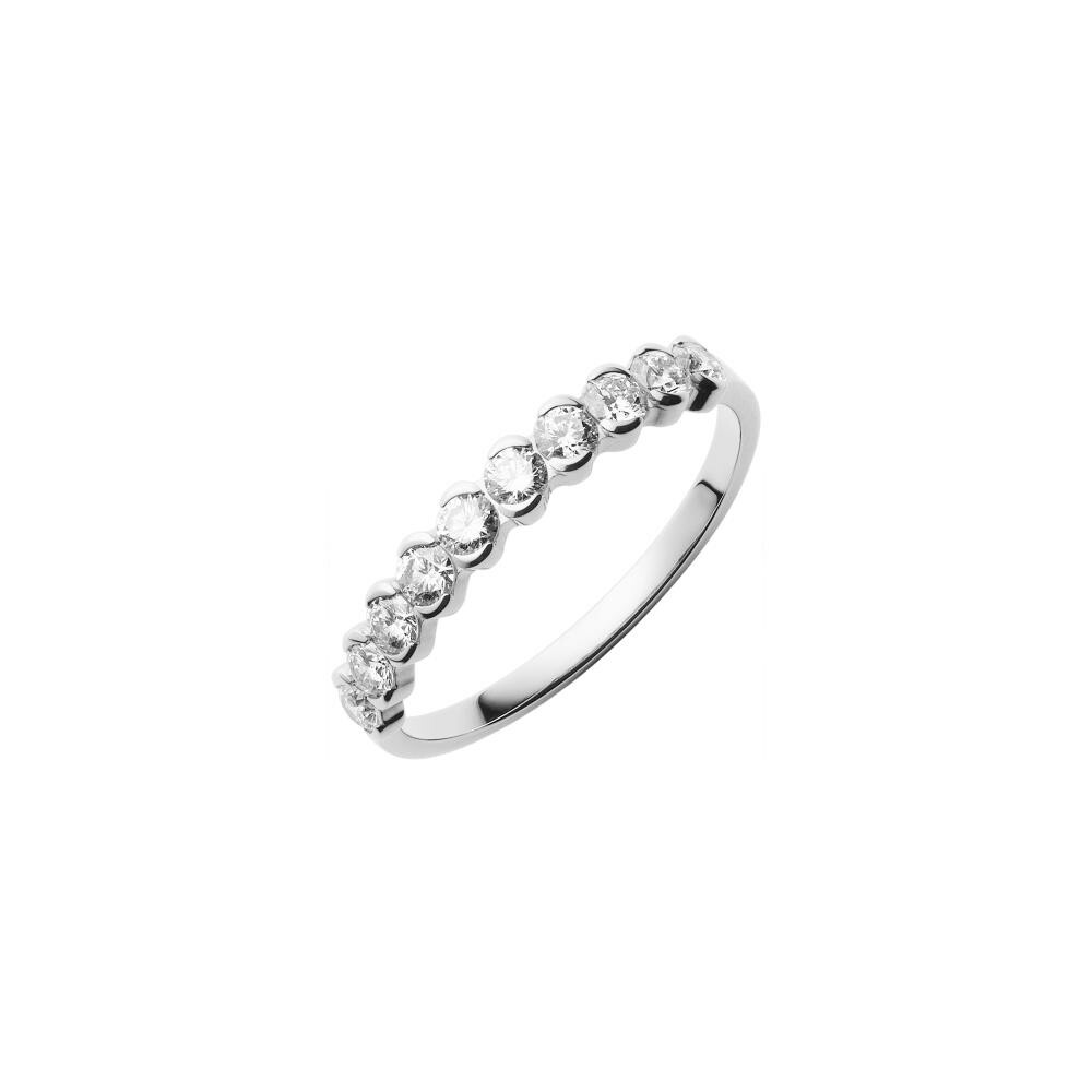 Achat Alliance demi-tour en or blanc et diamants de 0.75ct